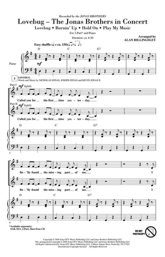 [226534] Lovebug - The Jonas Brothers in Concert (Medley)