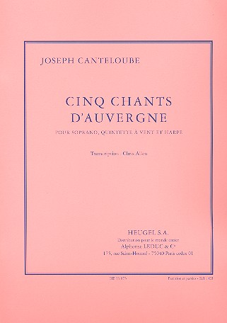 [215298] Cinq chants d'Auvergne