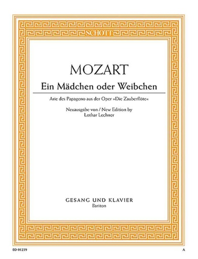 [73628] Ein Mädchen oder Weibchen (aus Die Zauberflöte)