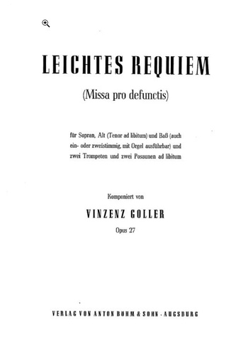 [93887] Leichtes Requiem, op. 27