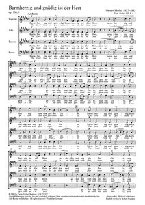 [100923] Barmherzig und gnädig ist der Herr, op. 106/1