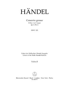 [84106] Concerto Grosso F-Dur op. 3/4 HWV 315