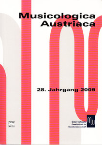 [255415] Musicologica Austriaca 28 - Jahrgang 2009: Musik und Identität – Beiträge zur Musikgeschichte