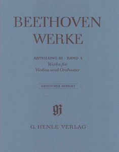 [HN-04103] Werke für Violine und Orchester - Kritischer Bericht