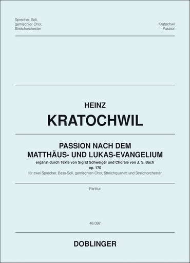 [46-00092-PA] Passion nach dem Matthäus- und Lukas-Evangelium, op. 170