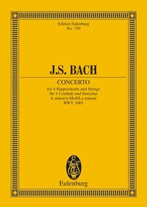 [59370] Konzert für 4 Cembali a-moll BWV 1065