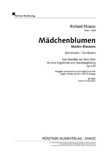 [113997] Kornblumen op. 22 / 1 (Des-Dur)