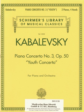 [320650] Konzert Nr. 3 für Klavier und Orchester op. 50 "Für die Jugend"