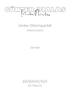[288719] 4. Streichquartett "Assonanzen" (1986)