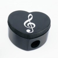 [272316] Sharpener heart g-clef black