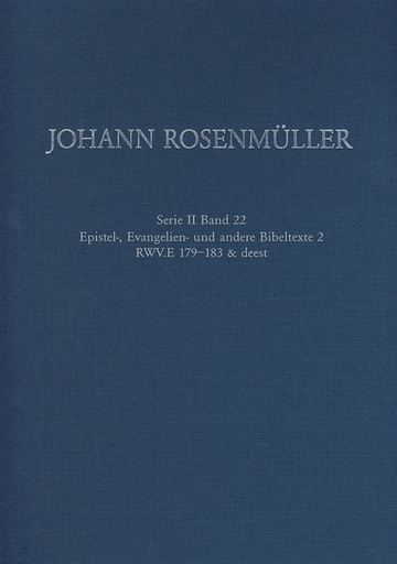 [403322] Epistel-, Evangelien- und andere Bibeltexte Band 2 RWV.E 179 - 183 & deest