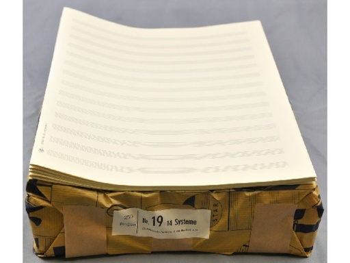 [189076] Notenpapier Großquart - 14 linig