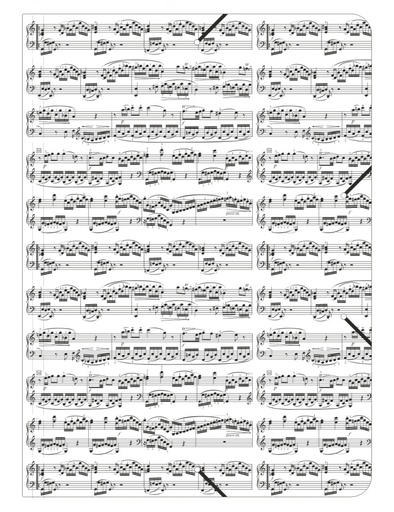 [504688] Gummizugmappe Notenzeilen weiß "Urtext" B4