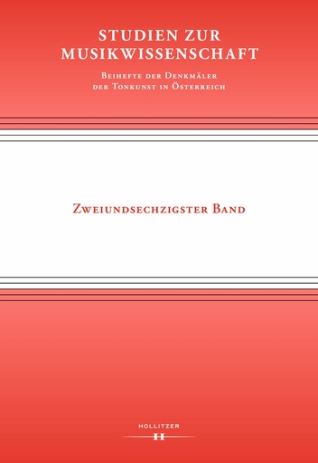 [505115] Studien zur Musikwissenschaft - Zweiundsechzigster Band. Studien zur Musikwissenschaft 62