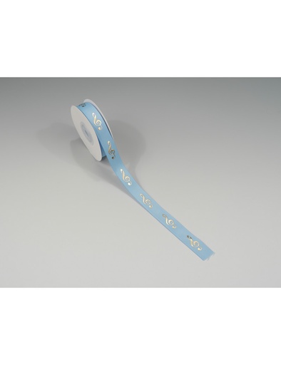 [506343] Geschenkband Violinschlüssel blau/gold