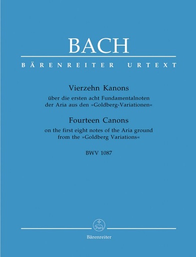 [506472] Vierzehn Kanons über die ersten acht Fundamentalnoten der Aria aus den "Goldberg-Variationen" BWV 1087
