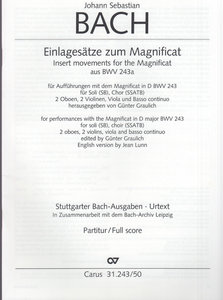 [309393] Einlagesätze zum Magnificat, aus BWV 243a
