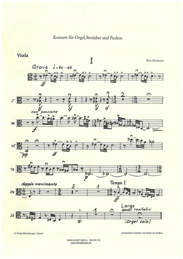 [508901] Konzert für Orgel, Streicher und Pauken