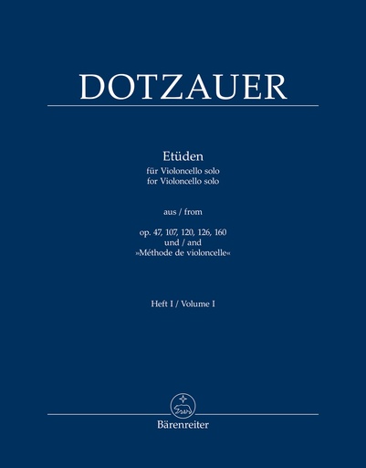 [509746] Etüden aus op. 47, 107, 120, 126, 160 und "Methode de violoncelle" Heft 1