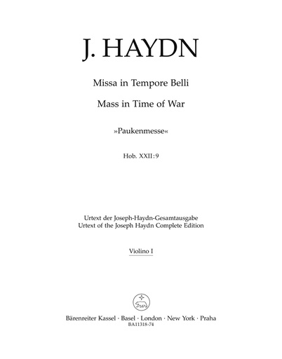 [509818] Paukenmesse, Hob. XXII:9