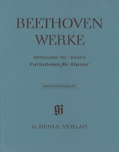 [509980] Variationen für Klavier - Reihe VII, Band 3, krit. Bericht