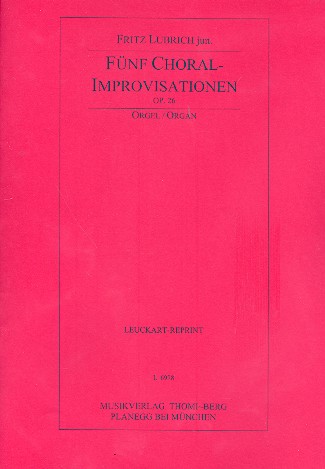 [510010] Fünf Choralimprovisationen op. 26