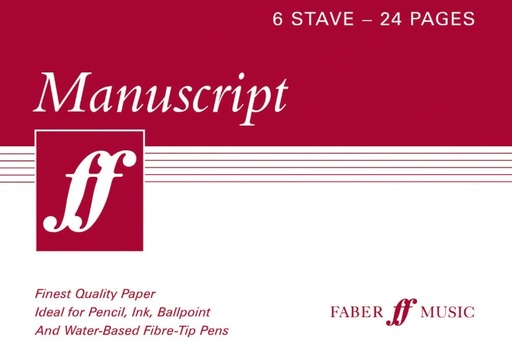 [510601] Manuscript Book A5 6-stave