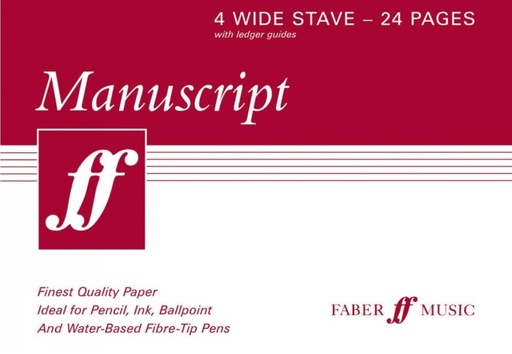 [510602] Manuscript Book A5 4 wide-stave