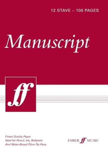 [510606] Manuscript Pad A4 12-stave perforated