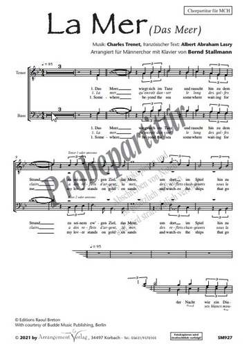 [511136] La Mer / Das Meer / Beyond the sea