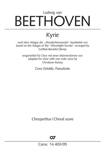 [512306] Kyrie nach dem Adagio der Mondscheinsonate op. 27/2