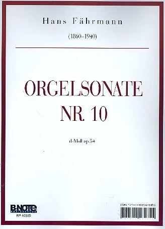 [512625] Orgelsonate Nr. 10 d-moll op. 54
