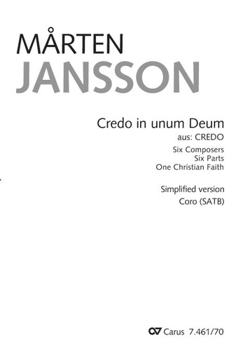 [512761] Credo in unum Deum - vereinfachte Version