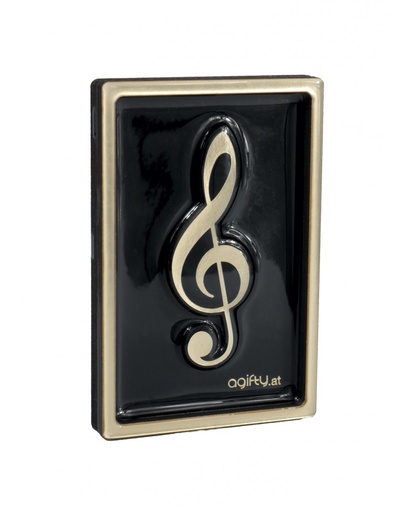 [512993] Magnet Violinschlüssel Gold - Framed