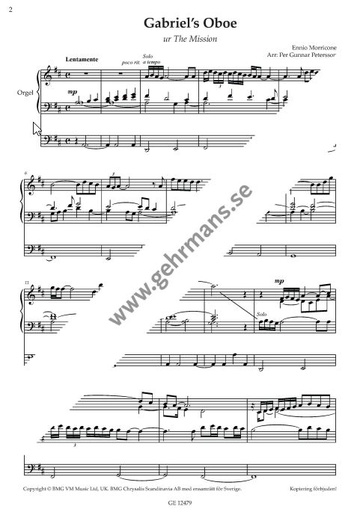 [513075] Gabriel's Oboe (aus The Mission)