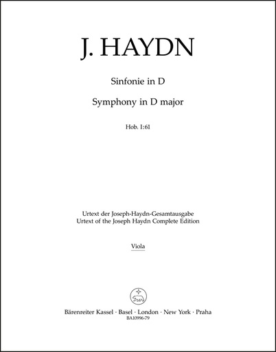 [513197] Sinfonie Nr. 61 D-Dur Hob. I:61