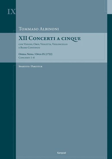 [513233] XII Concerti a cinque (1722) op. 9/1-6 Band 1