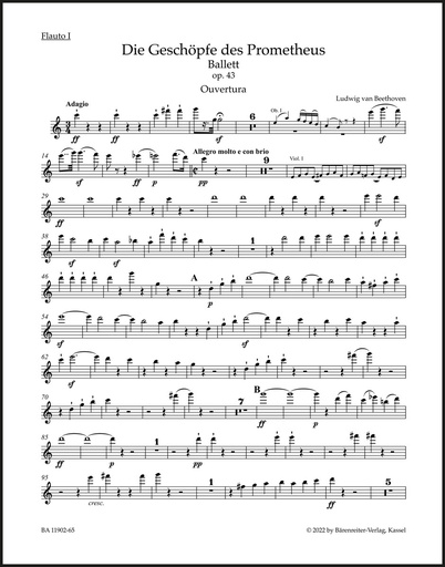 [513365] Ouvertüre "Die Geschöpfe des Prometheus" op. 43