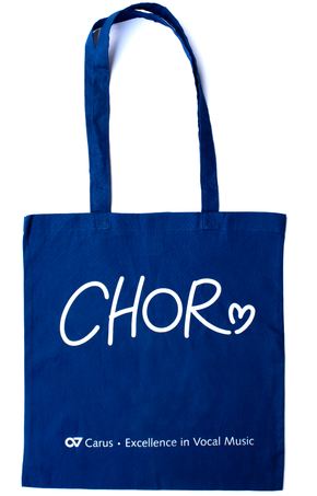 [513675] Baumwolltasche Blau Chor mit Herz - Carus
