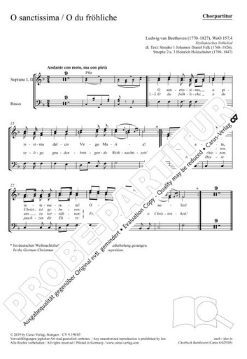[513999] O sanctissima / O du fröhliche WoO 157/4
