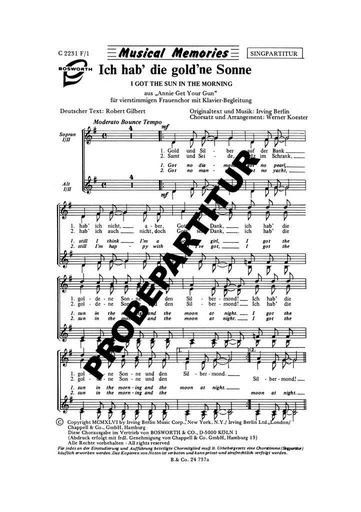 [93043] Ich hab' die gold'ne Sonne / I got the sun in the morning