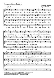 [135193] Von alten Liebesliedern, op. 62/2