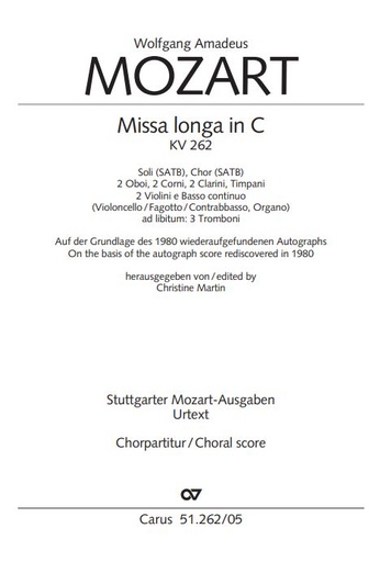 [103528] Missa longa in C KV 262