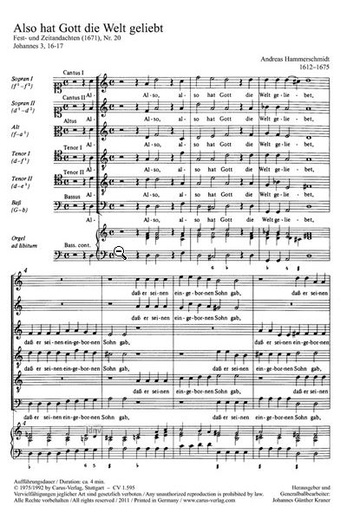 [100647] Also hat Gott die Welt geliebet