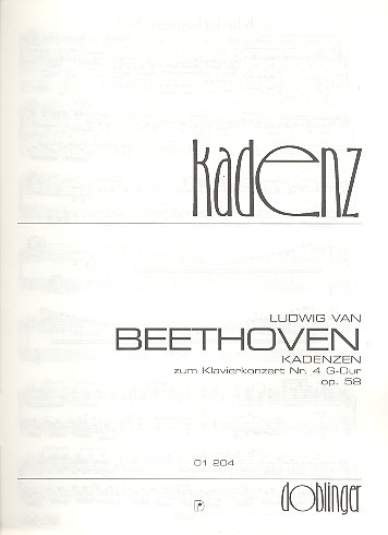 [01-00204] Originalkadenzen zu Klavierkonzert Nr. 4 G-Dur op. 58