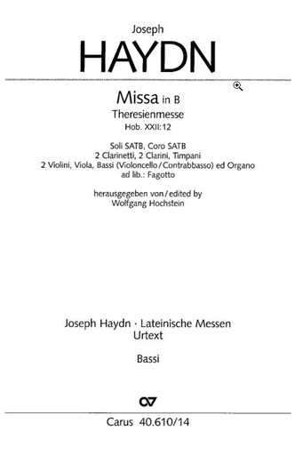 [217952] Theresienmesse in B, Hob. XXII:12