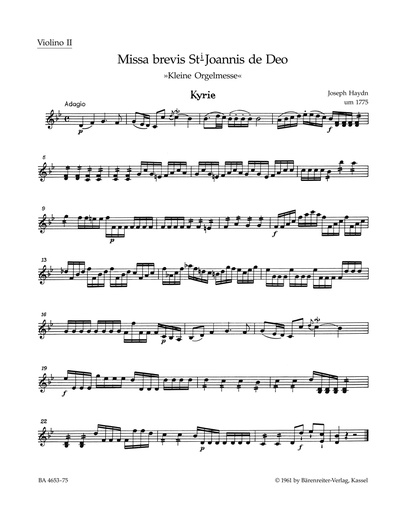 [102743] Kleine Orgelsolomesse, Hob. XXII:7