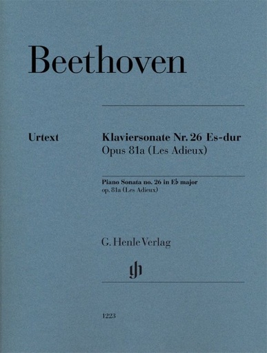 [HN-01223] Klaviersonate Nr. 26 Es-dur op. 81a (Les Adieux)