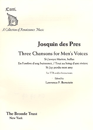 [98763] Three Chansons for Men's voices