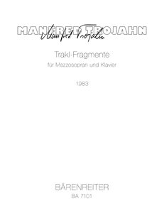 [210927] Trakl Fragmente (1983/84)